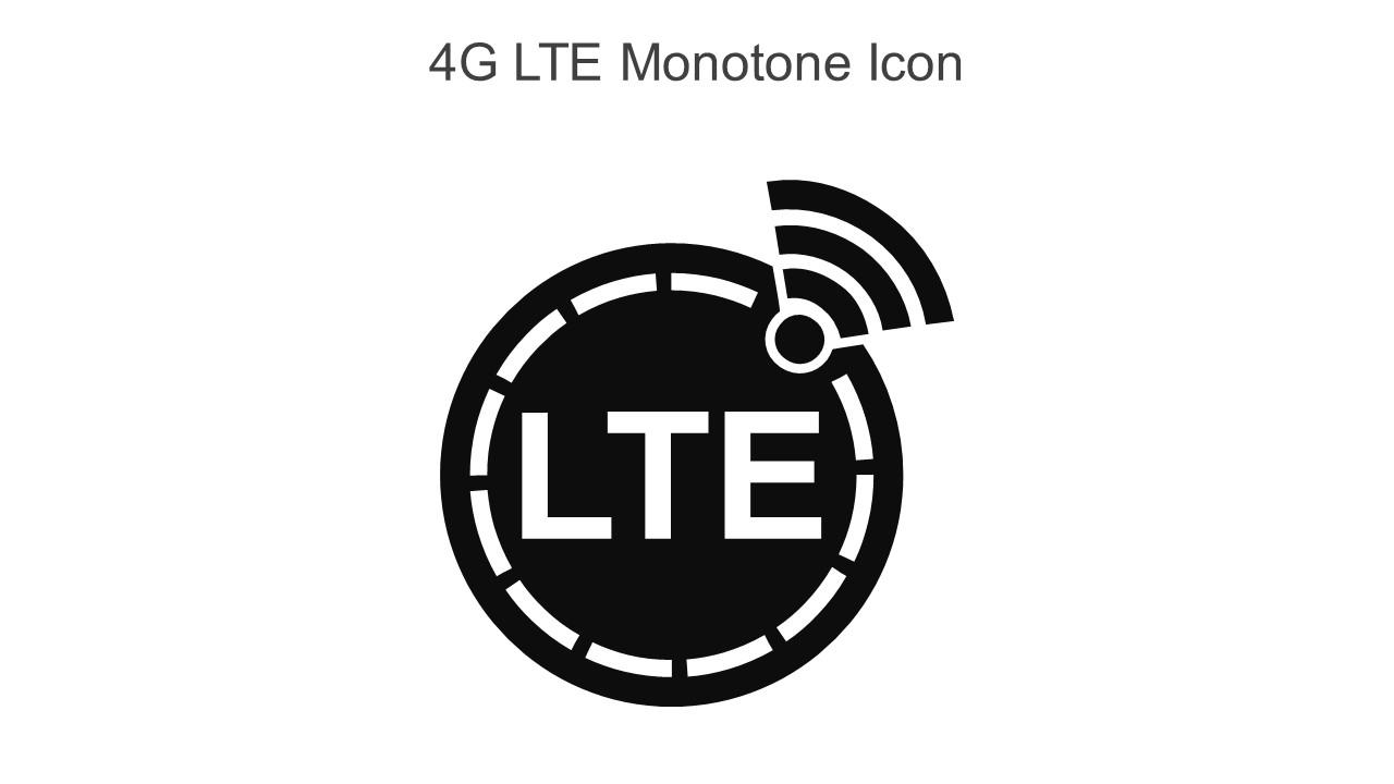 4g LTE Monotone Icon In Powerpoint Pptx Png And Editable Eps Format