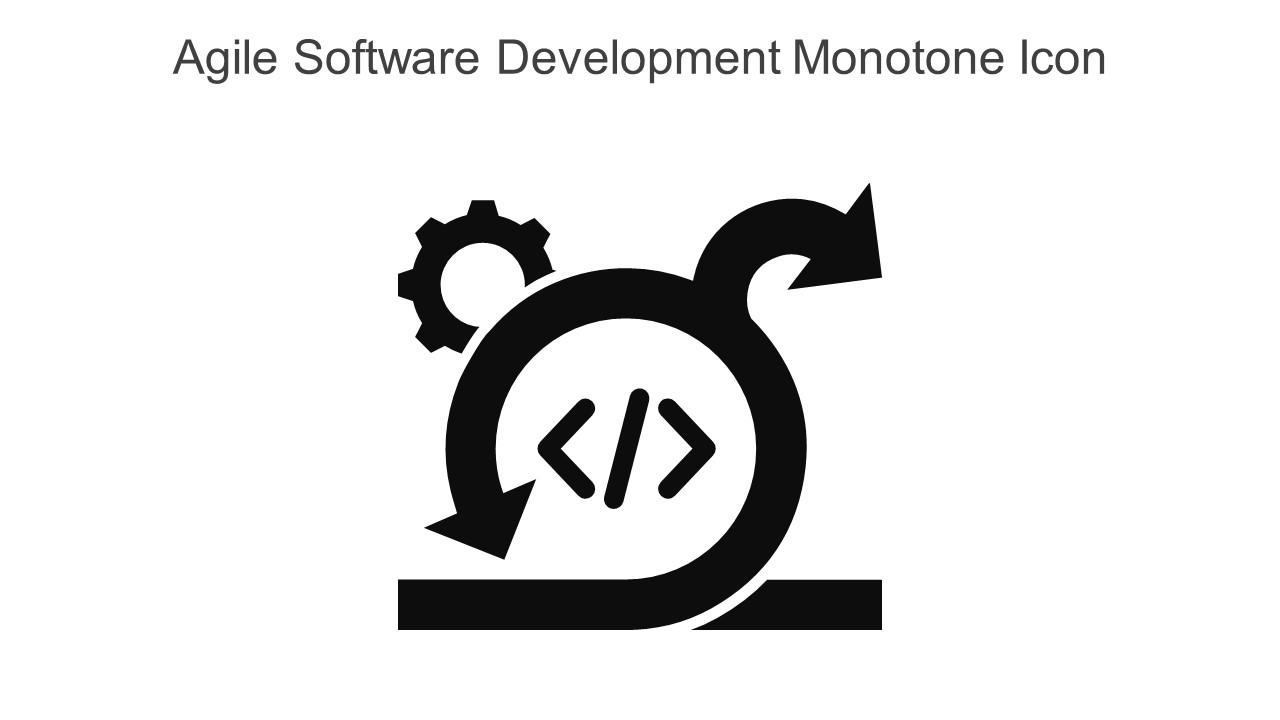 Agile Software Development Monotone Icon In Powerpoint Pptx Png And Editable Eps Format