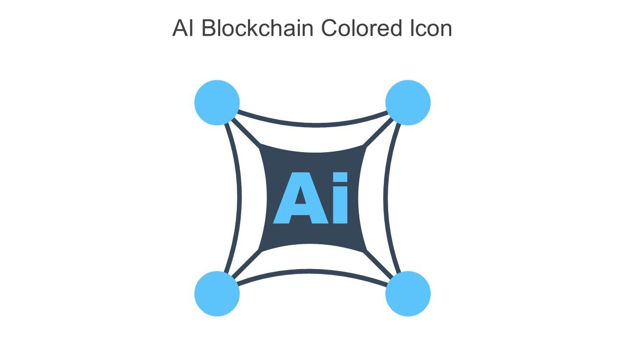 AI Blockchain Colored Icon In Powerpoint Pptx Png And Editable Eps Format
