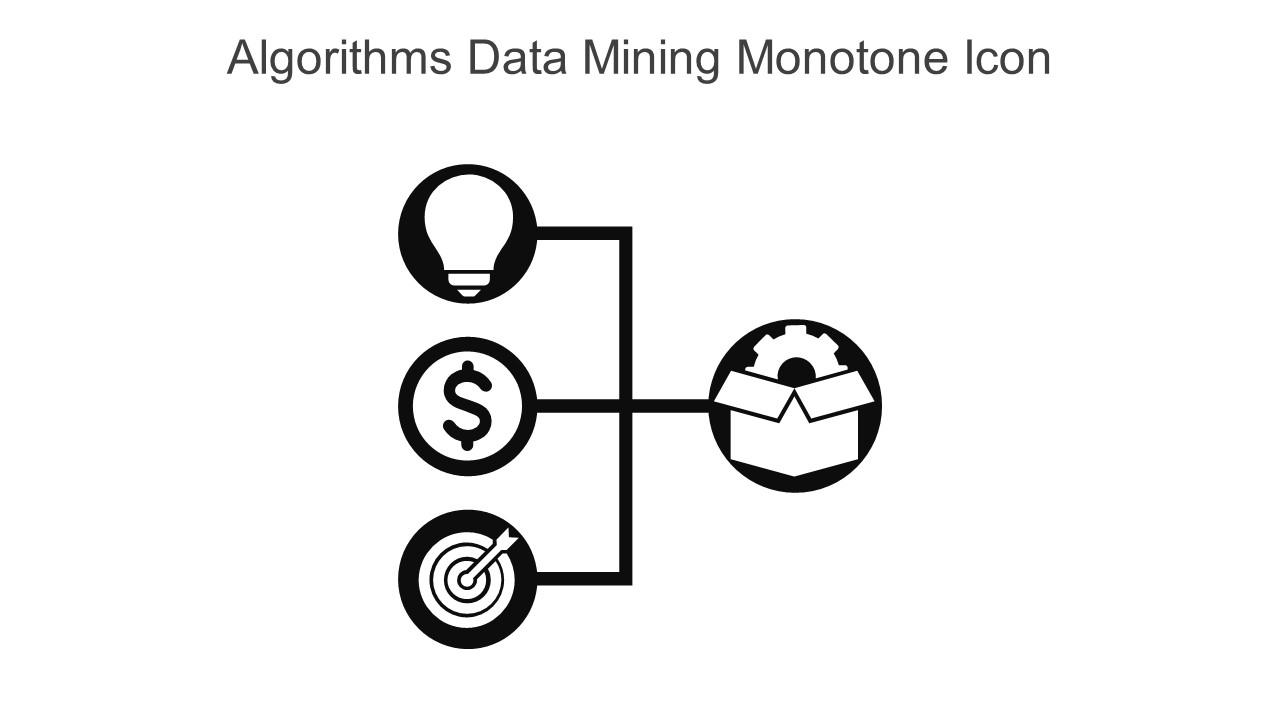 Algorithms Data Mining Monotone Icon In Powerpoint Pptx Png And Editable Eps Format