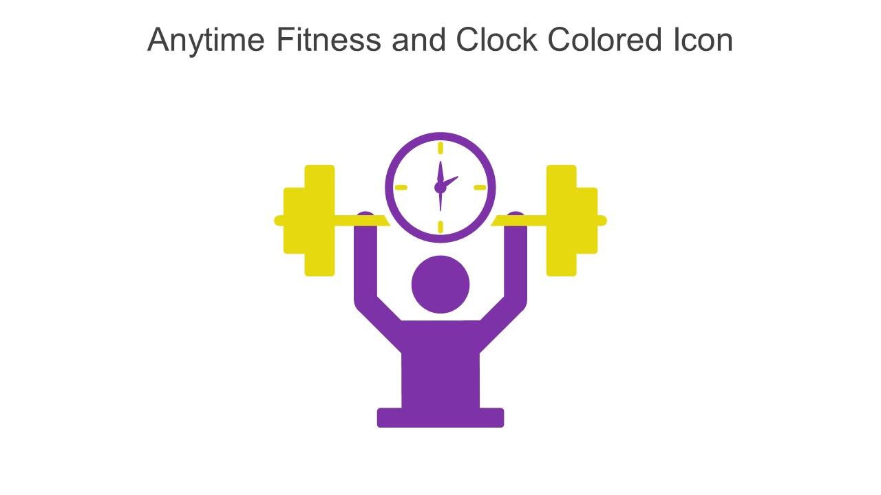Anytime Fitness And Clock Colored Icon In Powerpoint Pptx Png And Editable Eps Format
