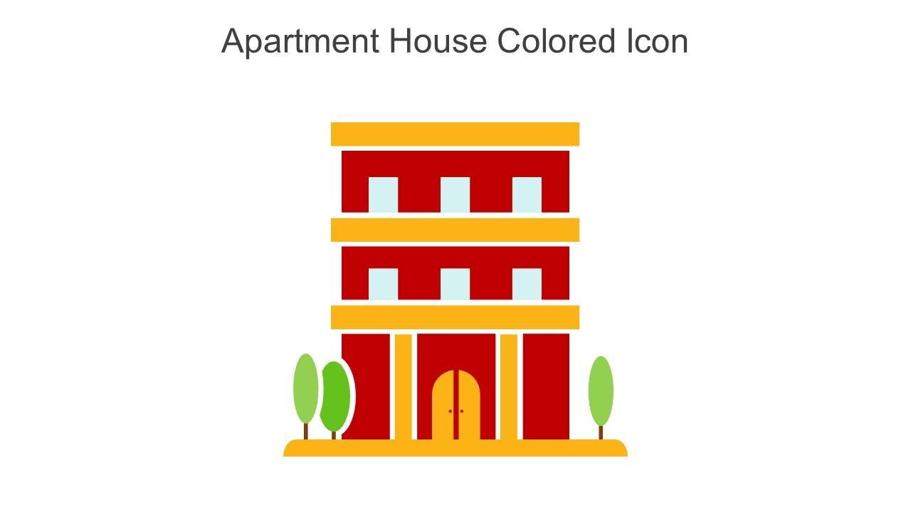 Apartment House Colored Icon In Powerpoint Pptx Png And Editable Eps Format