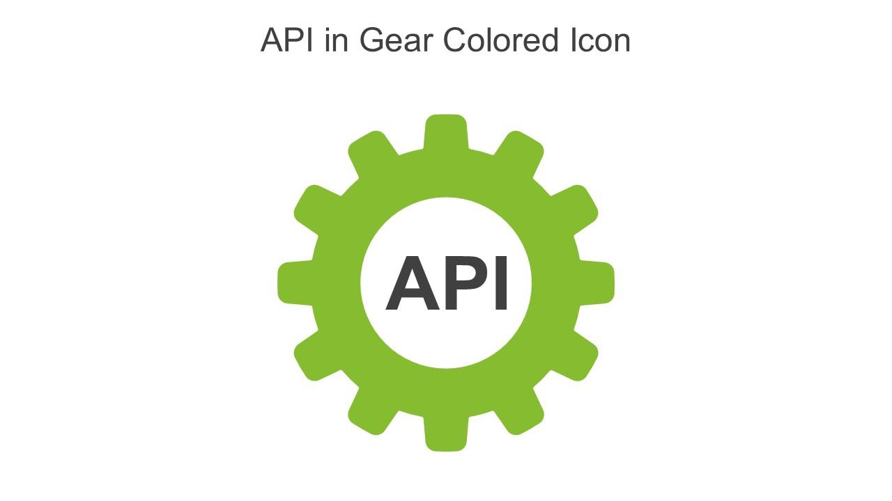 API In Gear Colored Icon In Powerpoint Pptx Png And Editable Eps Format
