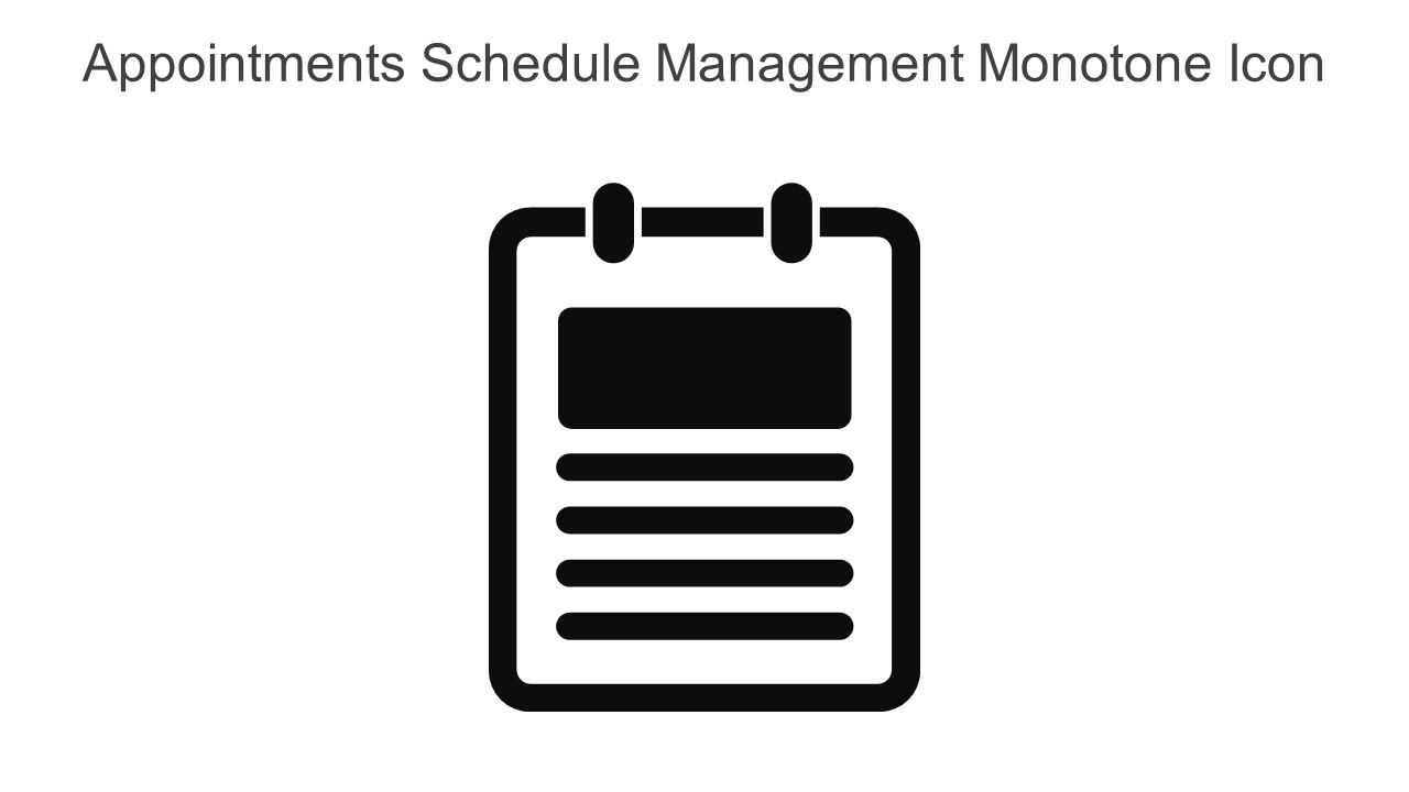 Appointments Schedule Management Monotone Icon In Powerpoint Pptx Png And Editable Eps Format