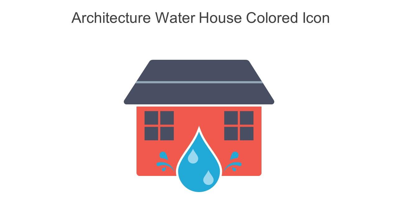 Architecture Water House Colored Icon In Powerpoint Pptx Png And Editable Eps Format