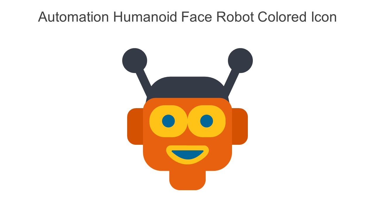 Automation Humanoid Face Robot Colored Icon In Powerpoint Pptx Png And Editable Eps Format