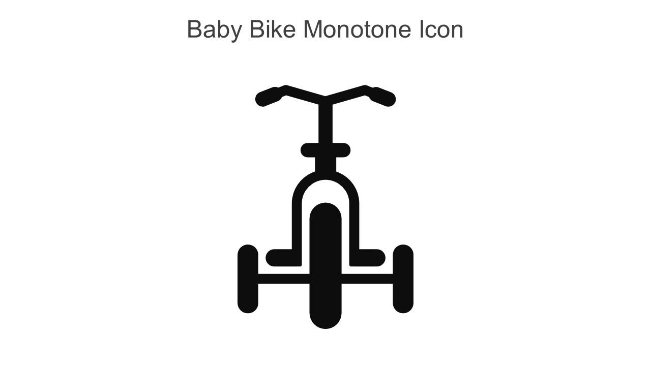 Baby Bike Monotone Icon In Powerpoint Pptx Png And Editable Eps Format