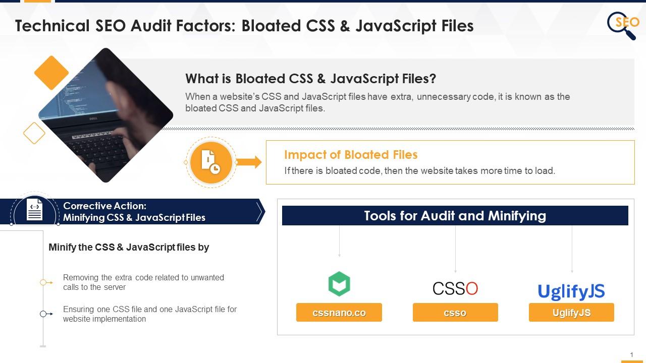 Bloated CSS And Javascript Files In SEO Audit Edu Ppt