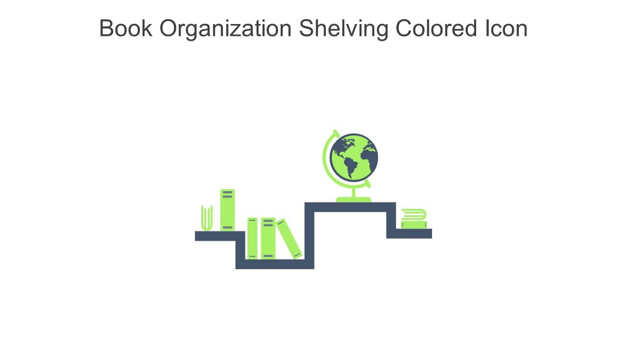 Book Organization Shelving Colored Icon In Powerpoint Pptx Png And Editable Eps Format
