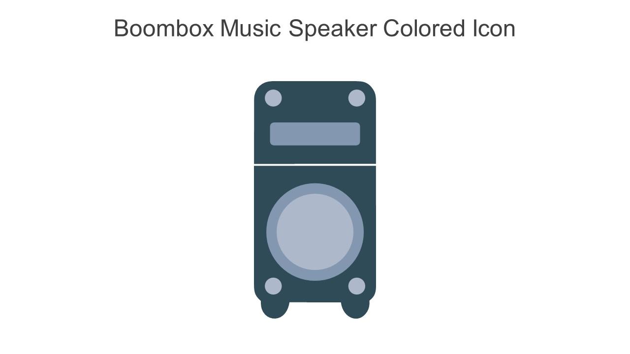 Boombox Music Speaker Colored Icon In Powerpoint Pptx Png And Editable Eps Format