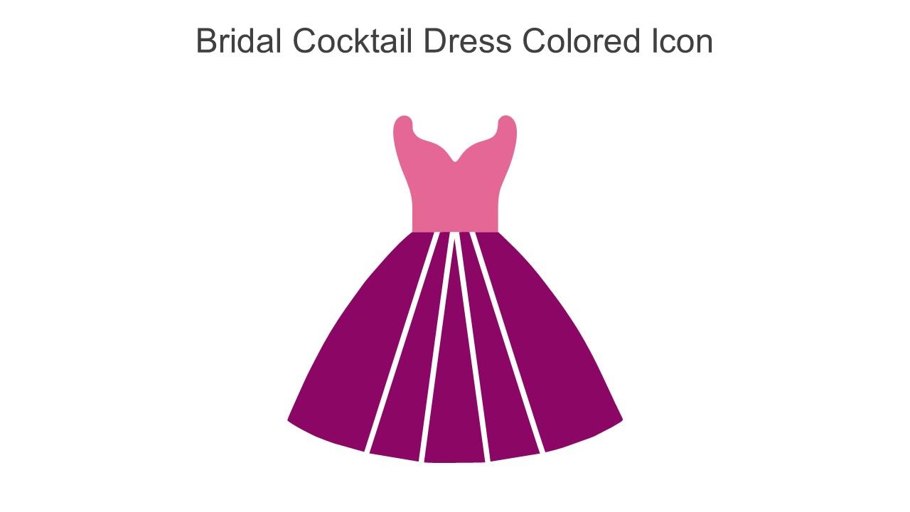 Bridal Cocktail Dress Colored Icon In Powerpoint Pptx Png And Editable Eps Format