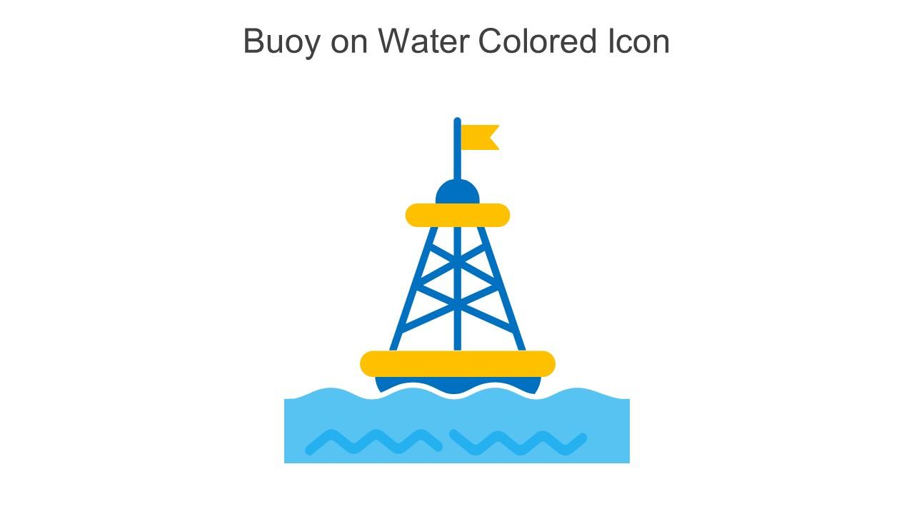 Buoy On Water Colored Icon In Powerpoint Pptx Png And Editable Eps Format