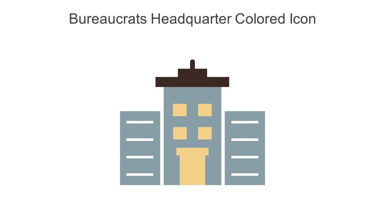 Bureaucrats Headquarter Colored Icon In Powerpoint Pptx Png And Editable Eps Format
