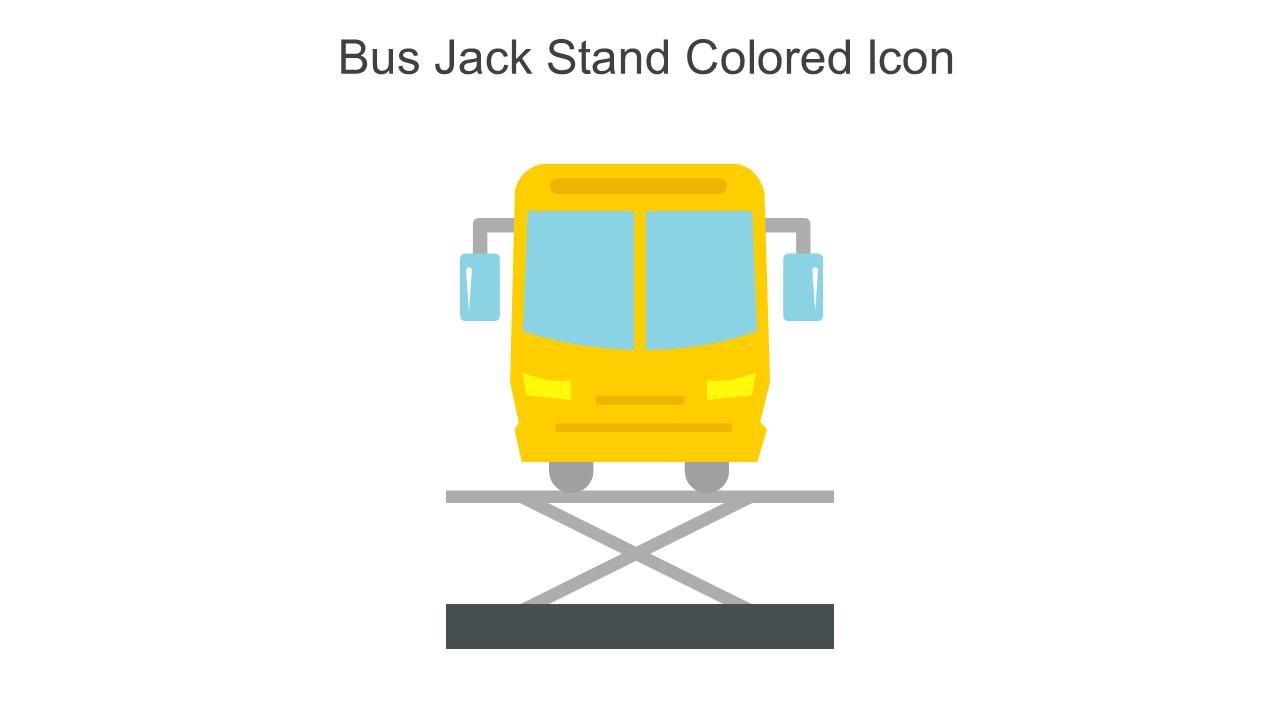 Bus Jack Stand Colored Icon In Powerpoint Pptx Png And Editable Eps Format