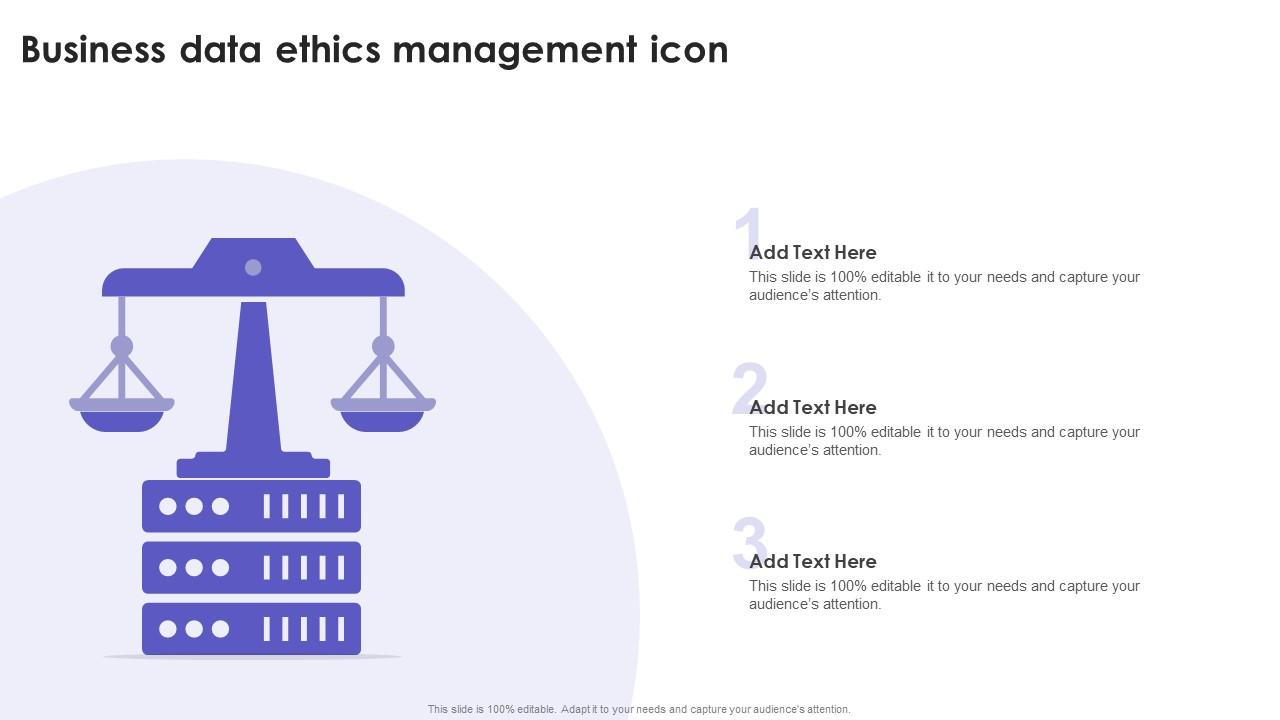 Business Data Ethics Management Icon