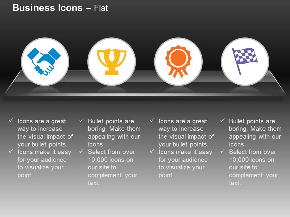 business_deal_trophy_ribbon_flag_ppt_icons_graphics_Slide01