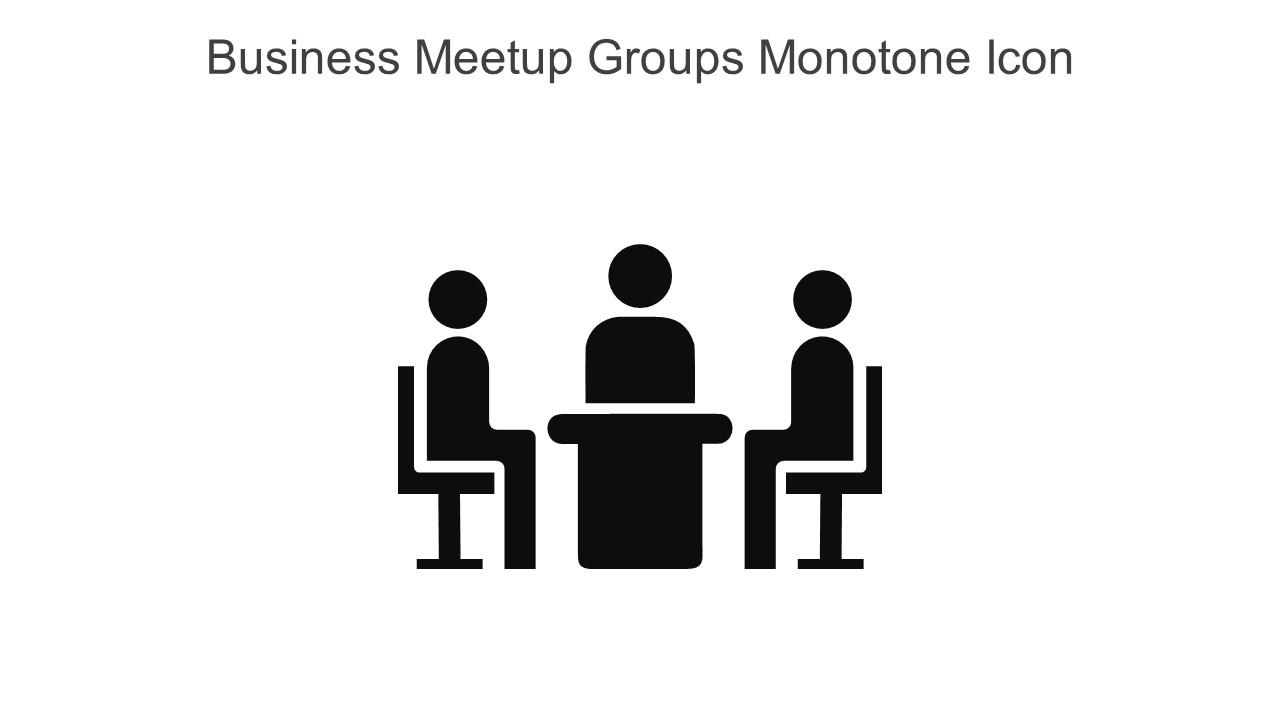 Business Meetup Groups Monotone Icon In Powerpoint Pptx Png And Editable Eps Format