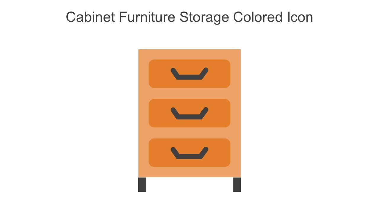 Cabinet Furniture Storage Colored Icon In Powerpoint Pptx Png And Editable Eps Format