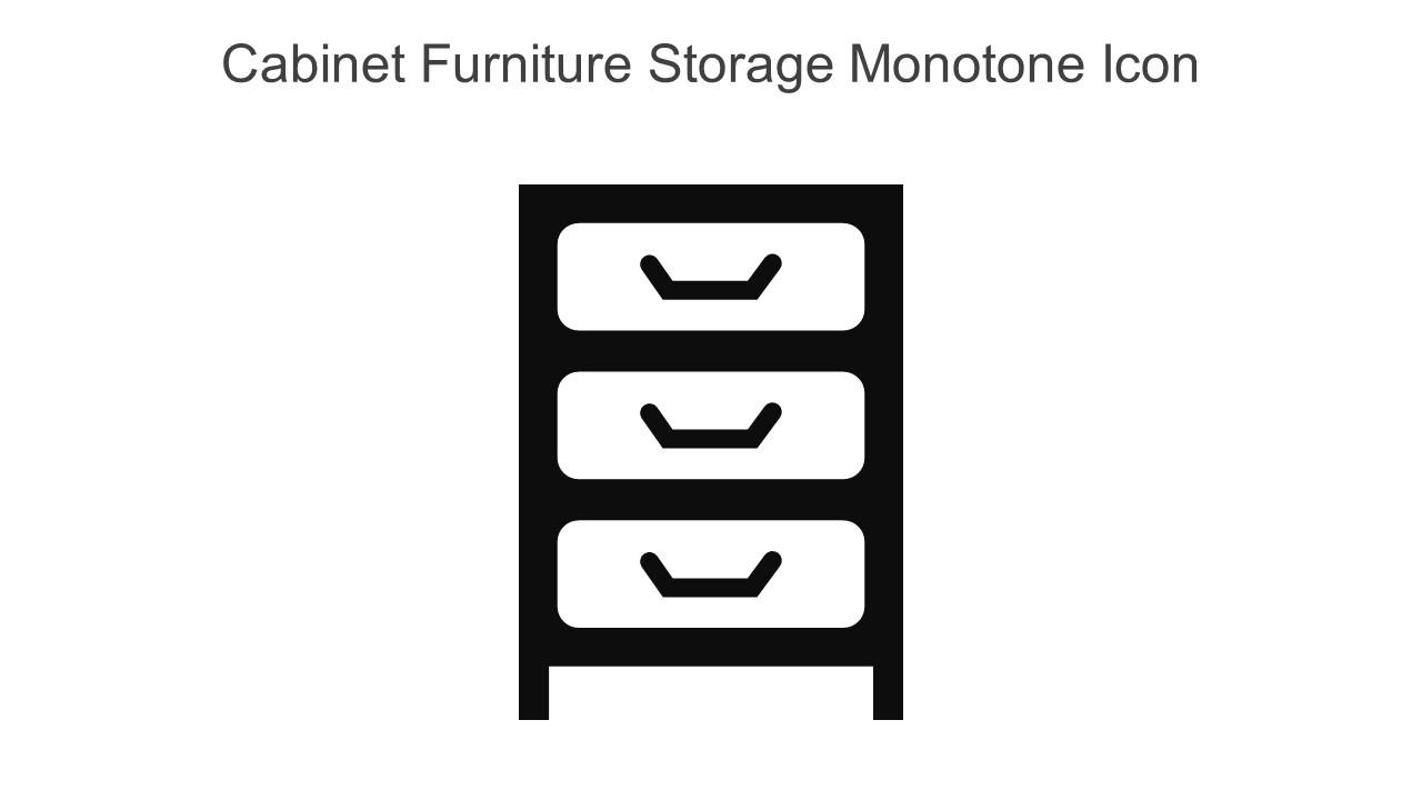 Cabinet Furniture Storage Monotone Icon In Powerpoint Pptx Png And Editable Eps Format