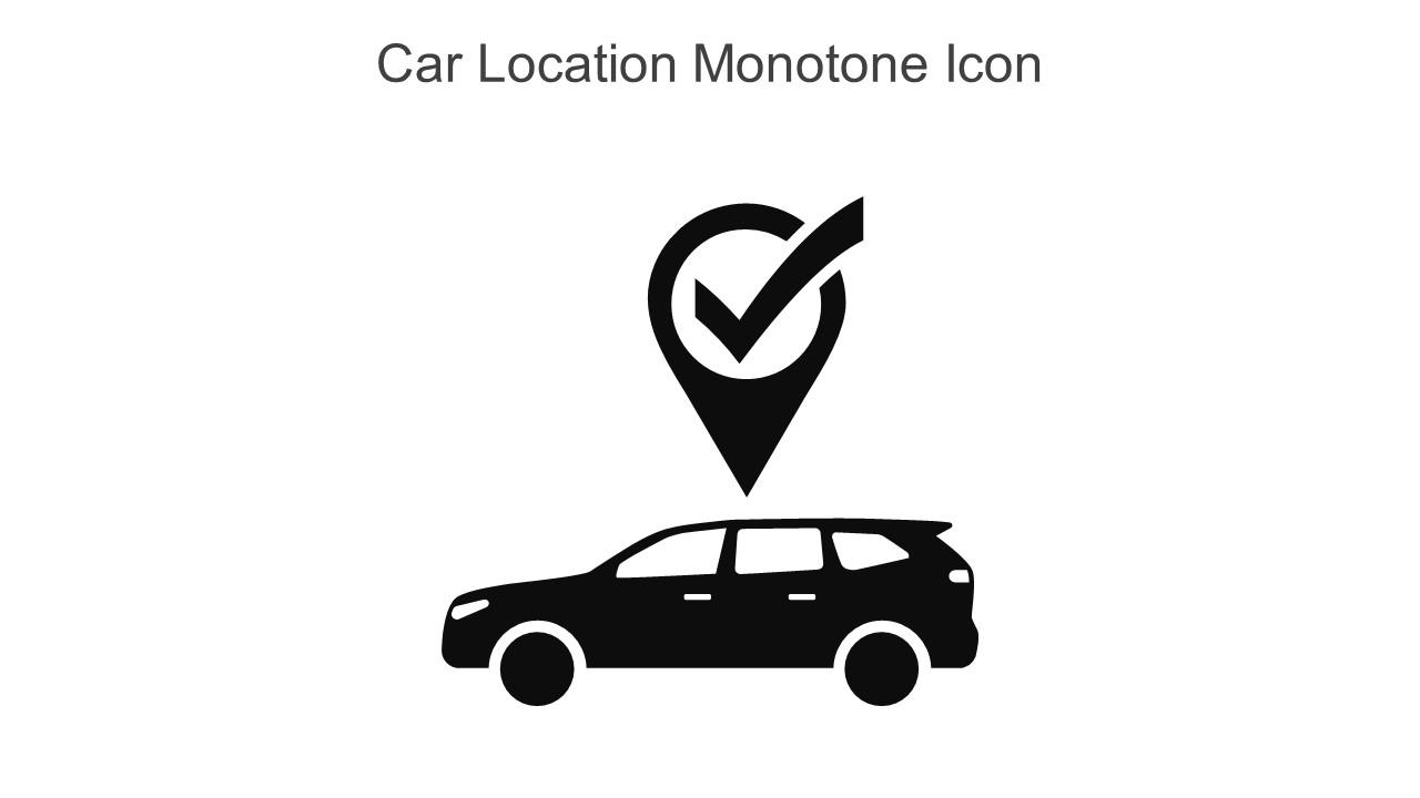 Car Location Monotone Icon In Powerpoint Pptx Png And Editable Eps Format