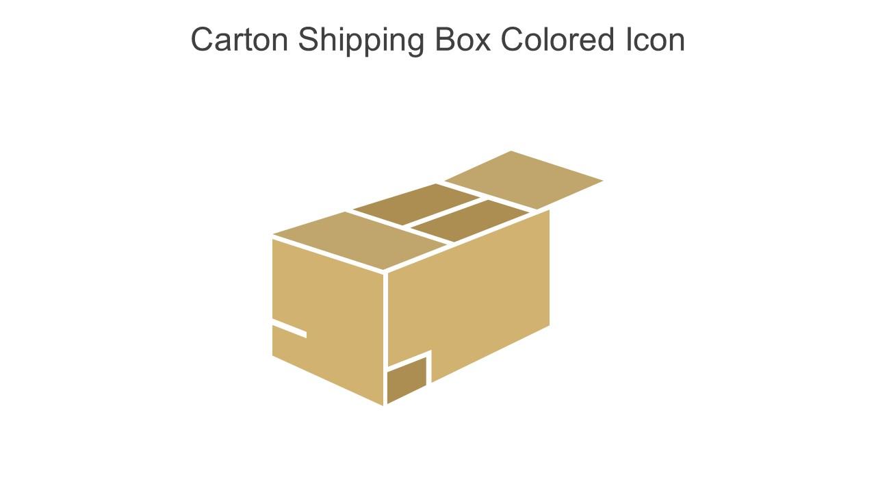 Carton Shipping Box Colored Icon In Powerpoint Pptx Png And Editable Eps Format