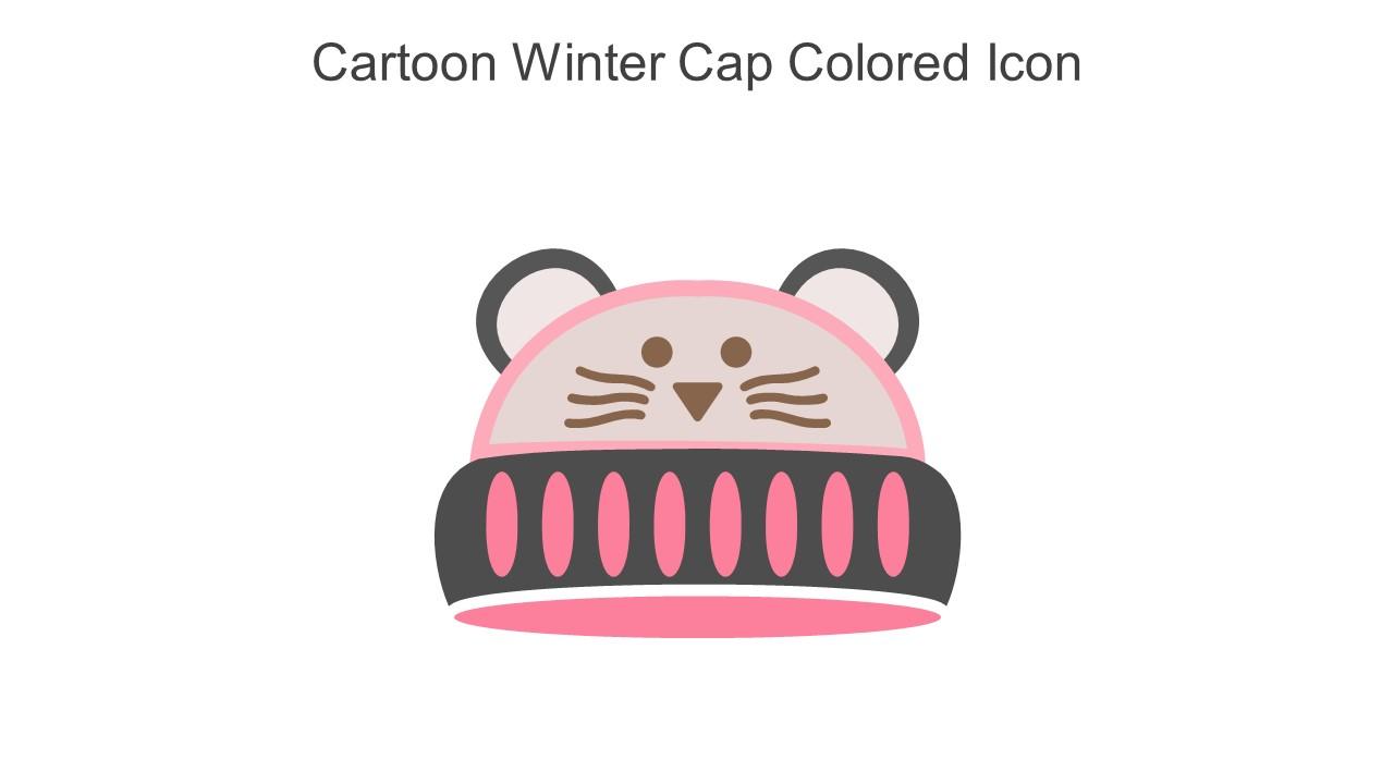 Cartoon Winter Cap Colored Icon In Powerpoint Pptx Png And Editable Eps Format