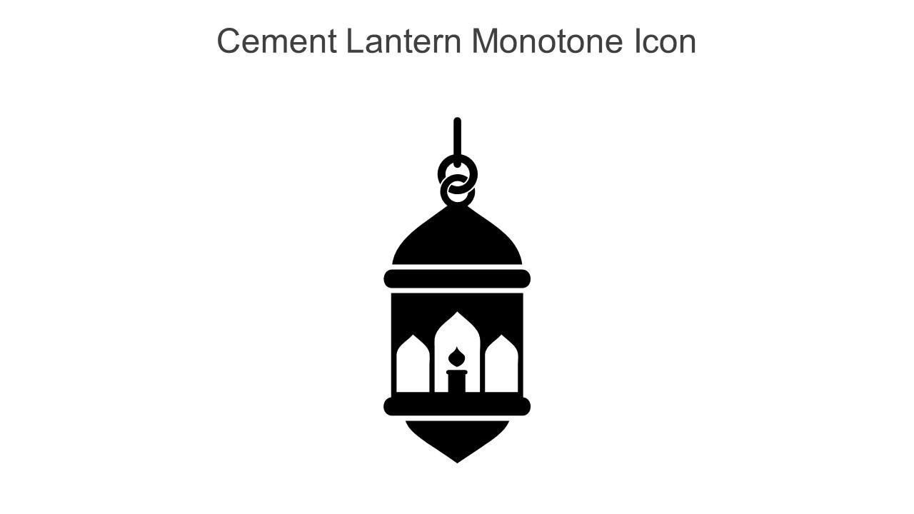 Cement Lantern Monotone Icon In Powerpoint Pptx Png And Editable Eps Format