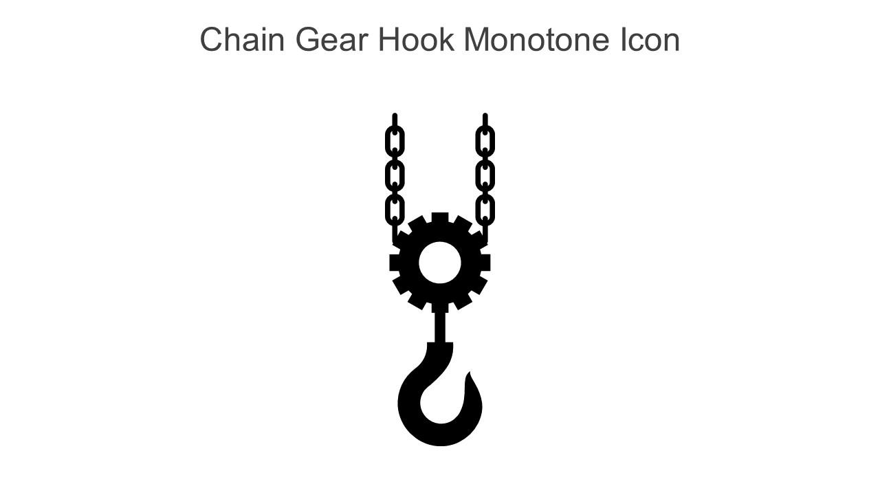 Chain Gear Hook Monotone Icon In Powerpoint Pptx Png And Editable Eps Format