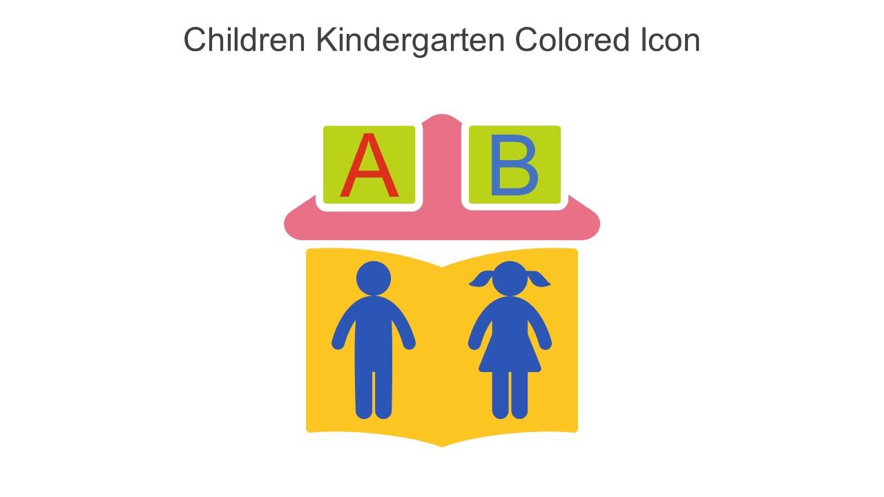 Children Kindergarten Colored Icon In Powerpoint Pptx Png And Editable Eps Format