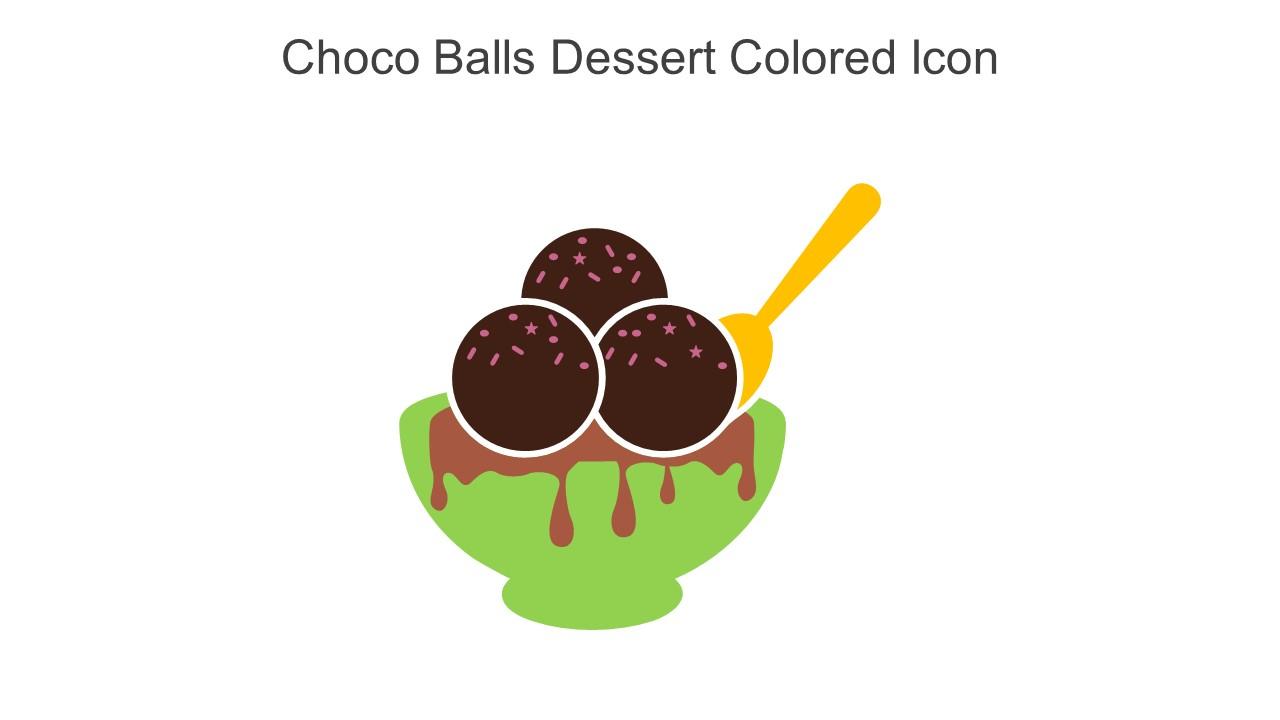 Choco Balls Dessert Colored Icon In Powerpoint Pptx Png And Editable Eps Format