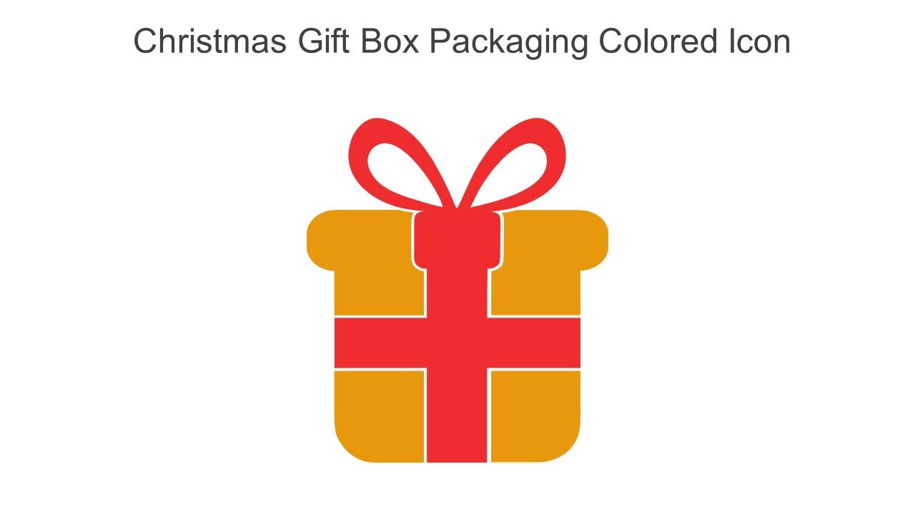 Christmas Gift Box Packaging Colored Icon In Powerpoint Pptx Png And Editable Eps Format