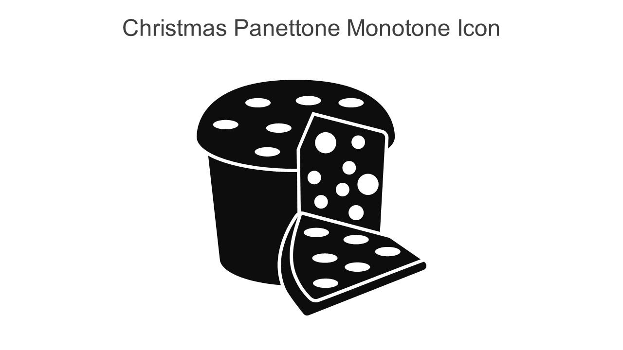 Christmas Panettone Monotone Icon In Powerpoint Pptx Png And Editable Eps Format