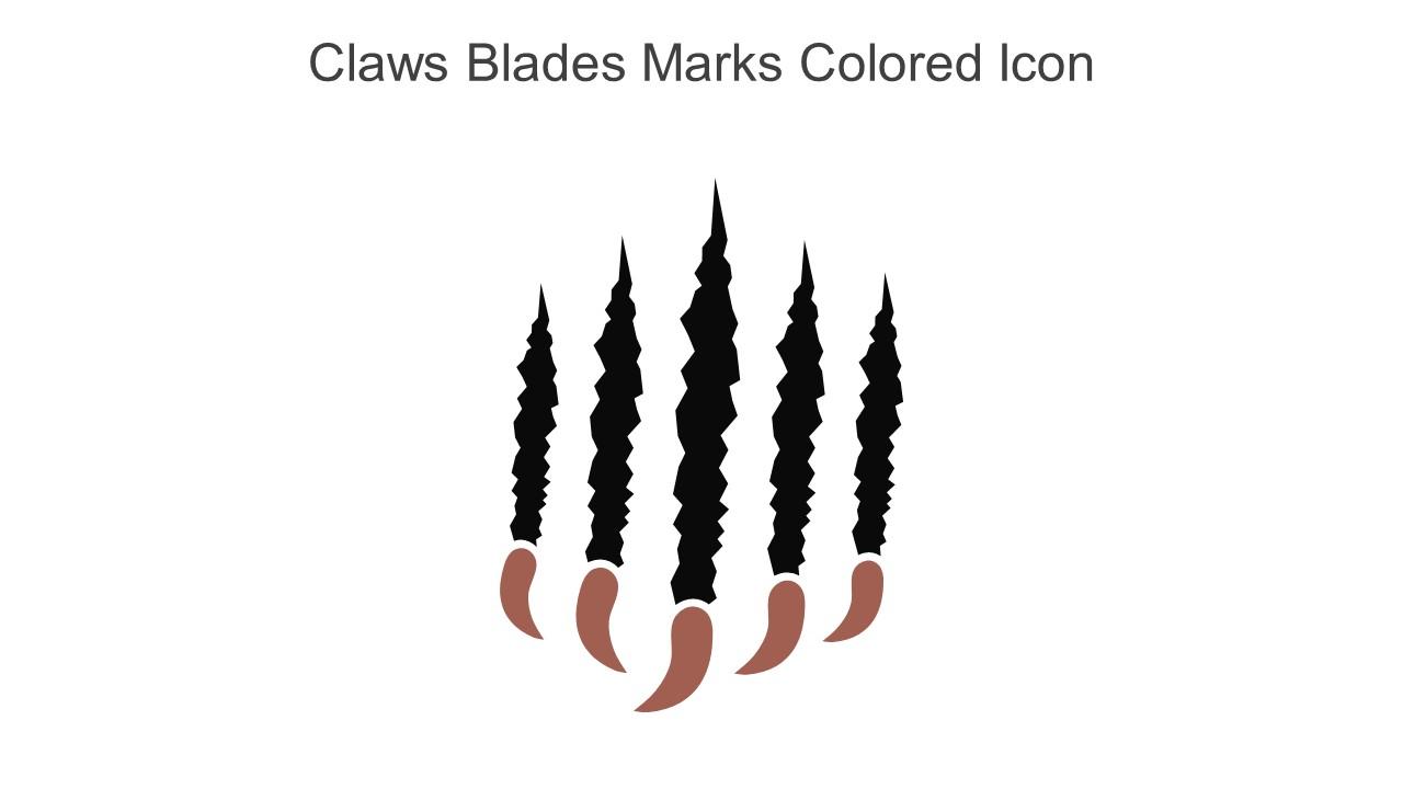 Claws Blades Marks Colored Icon In Powerpoint Pptx Png And Editable Eps Format