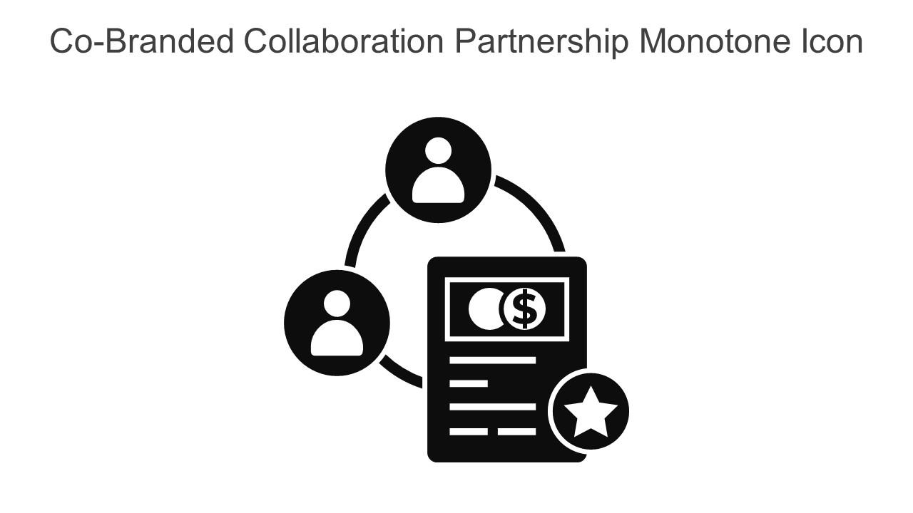 Co Branded Collaboration Partnership Monotone Icon In Powerpoint Pptx Png And Editable Eps Format
