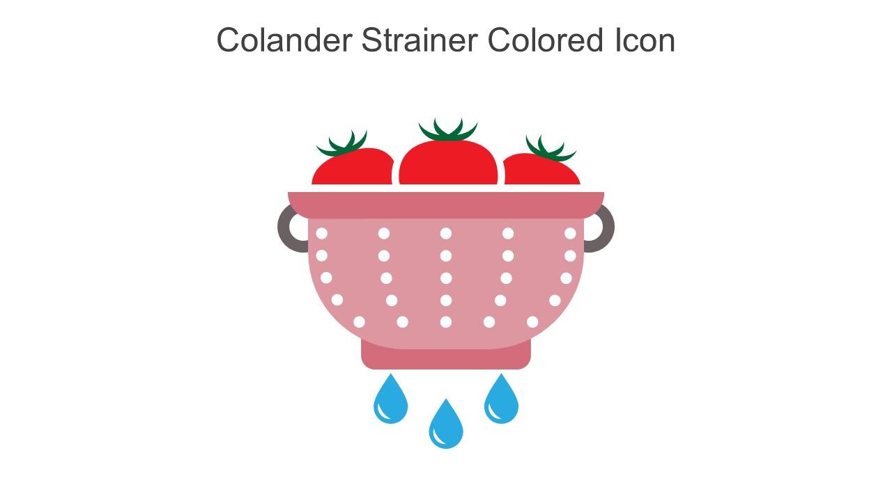 Colander Strainer Colored Icon In Powerpoint Pptx Png And Editable Eps Format