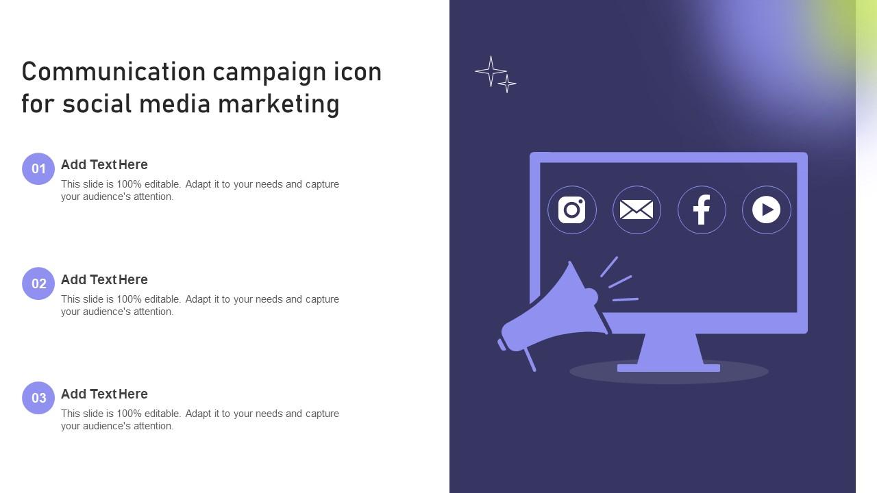 Communication Campaign Icon For Social Media Marketing