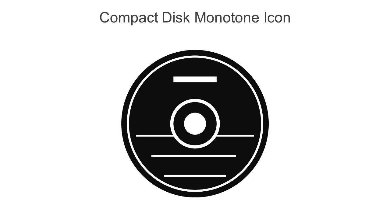 Compact Disk Monotone Icon In Powerpoint Pptx Png And Editable Eps Format