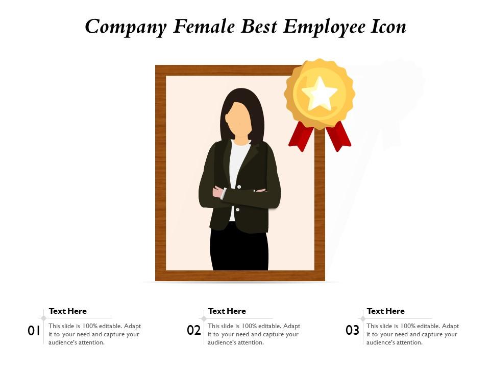 Company female best employee icon