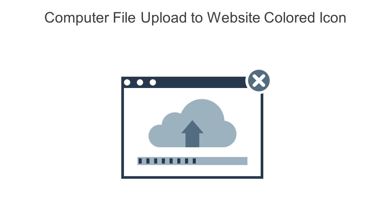 Computer File Upload To Website Colored Icon In Powerpoint Pptx Png And Editable Eps Format