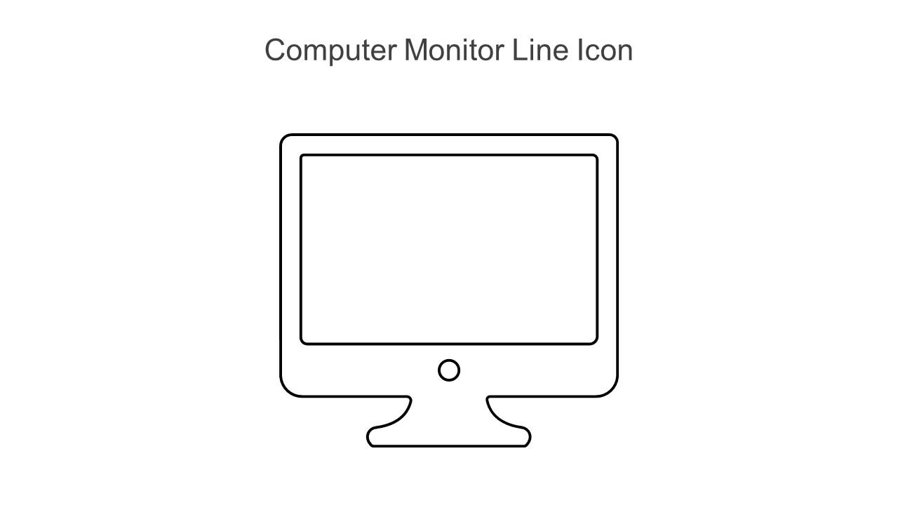 Computer Monitor Line Icon