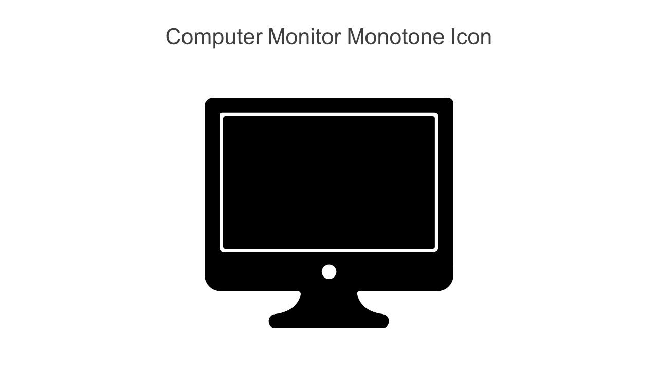 Computer Monitor Monotone Icon