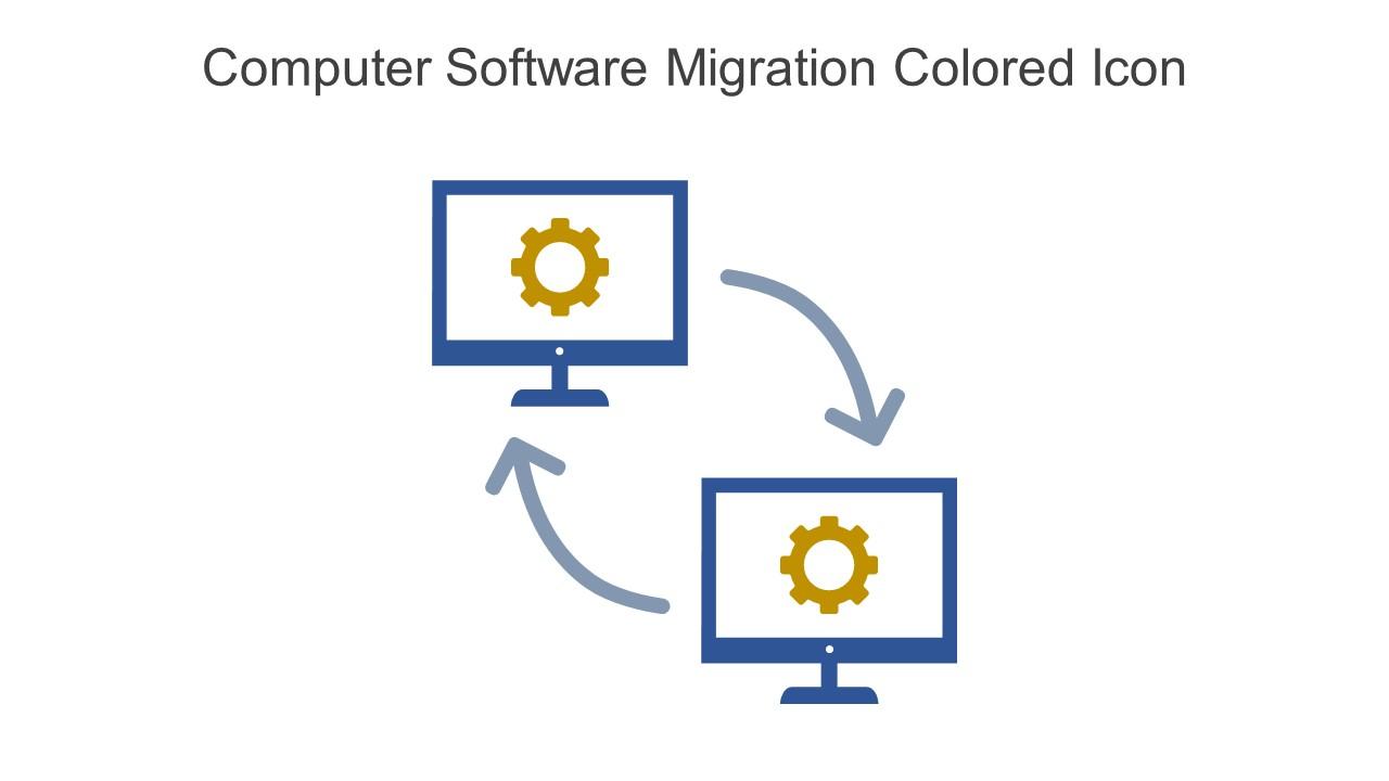 Computer Software Migration Colored Icon In Powerpoint Pptx Png And Editable Eps Format