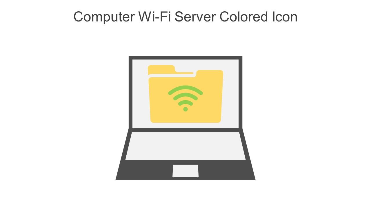 Computer Wi Fi Server Colored Icon In Powerpoint Pptx Png And Editable Eps Format