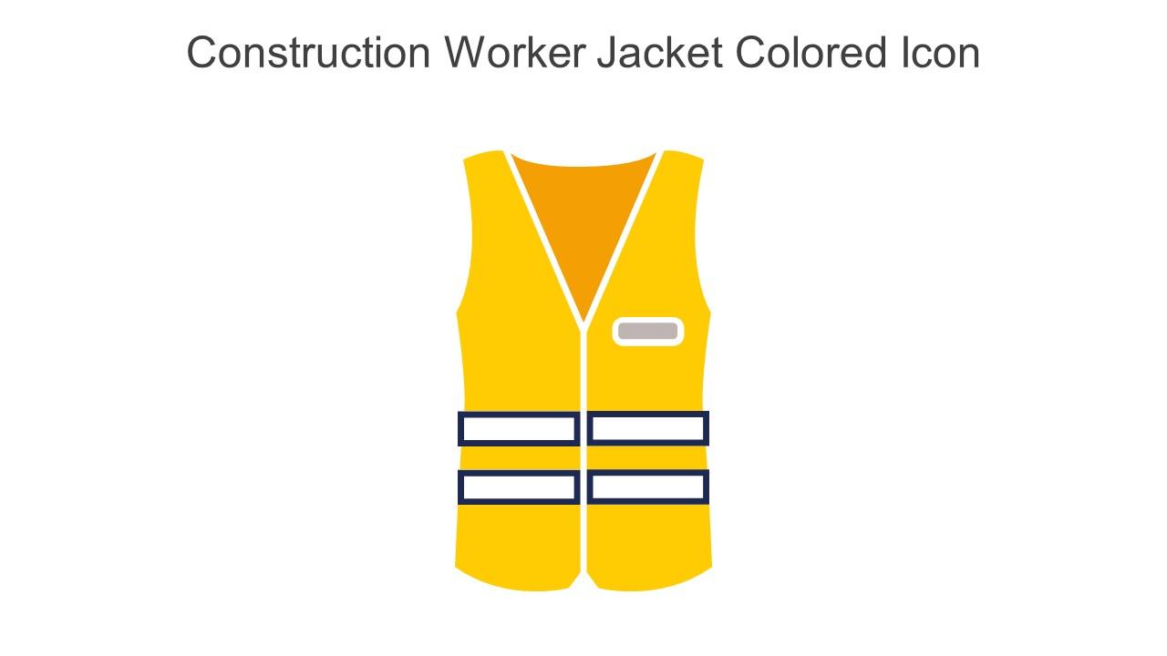 Construction Worker Jacket Colored Icon In Powerpoint Pptx Png And Editable Eps Format