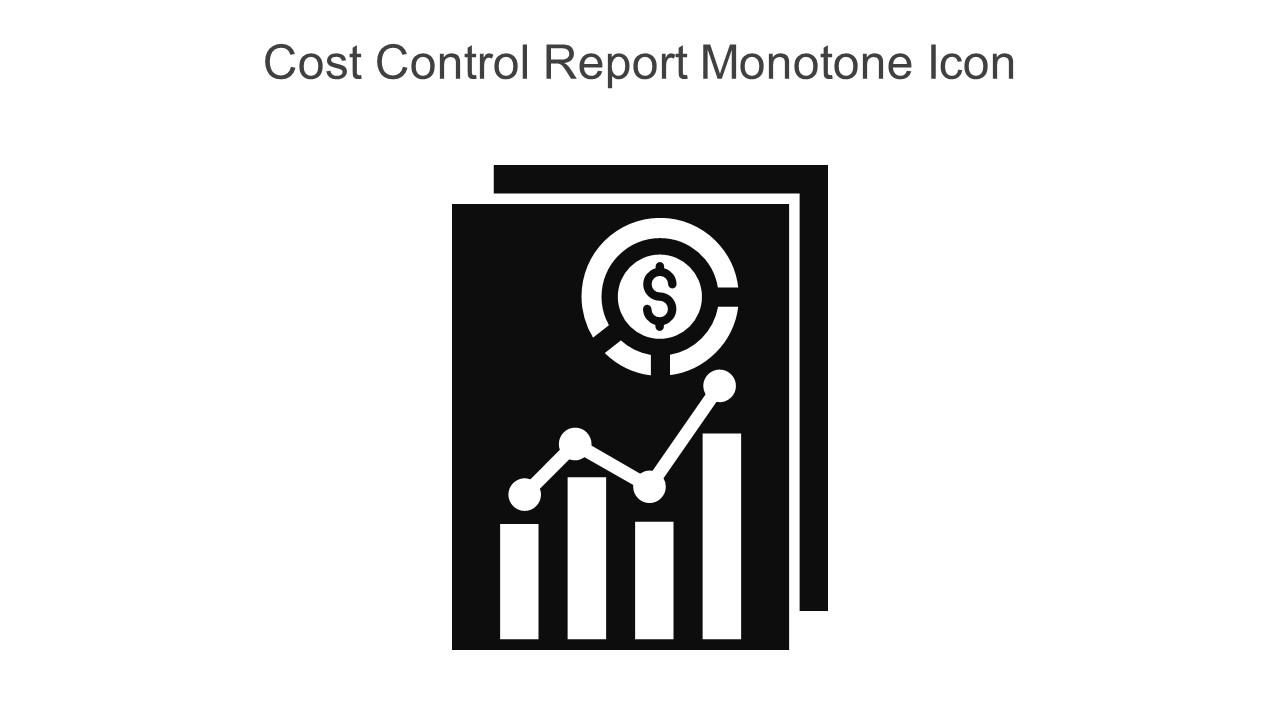 Cost Control Report Monotone Icon In Powerpoint Pptx Png And Editable Eps Format