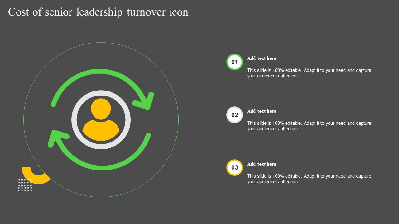 Cost Of Senior Leadership Turnover Icon