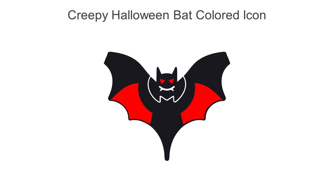 Creepy Halloween Bat Colored Icon In Powerpoint Pptx Png And Editable Eps Format