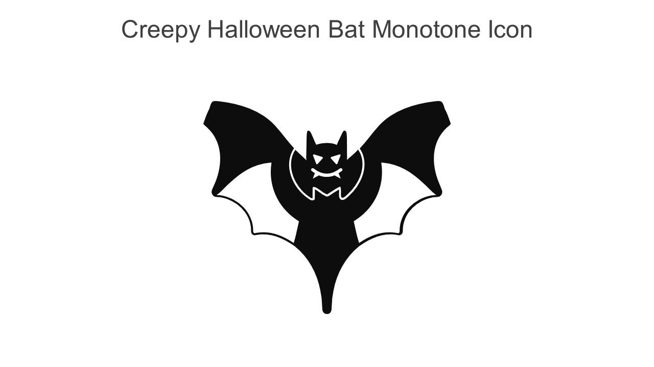 Creepy Halloween Bat Monotone Icon In Powerpoint Pptx Png And Editable Eps Format