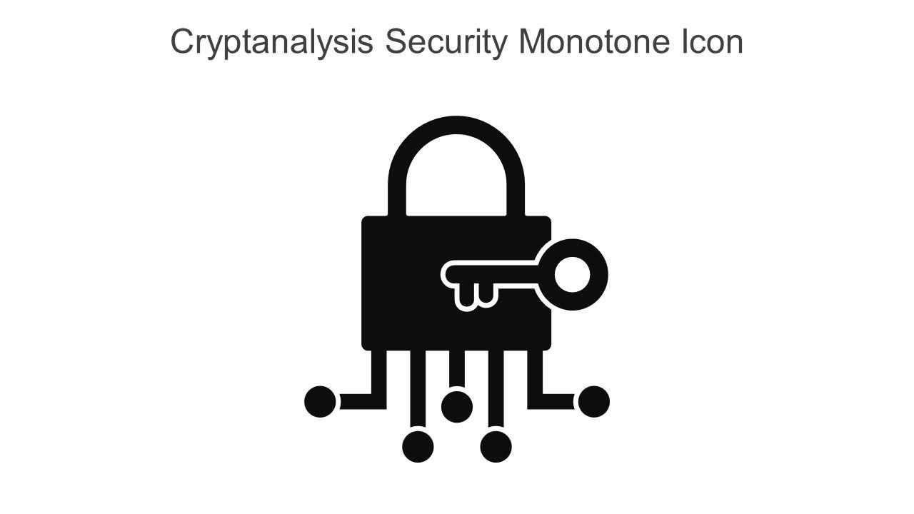 Cryptanalysis Security Monotone Icon In Powerpoint Pptx Png And Editable Eps Format
