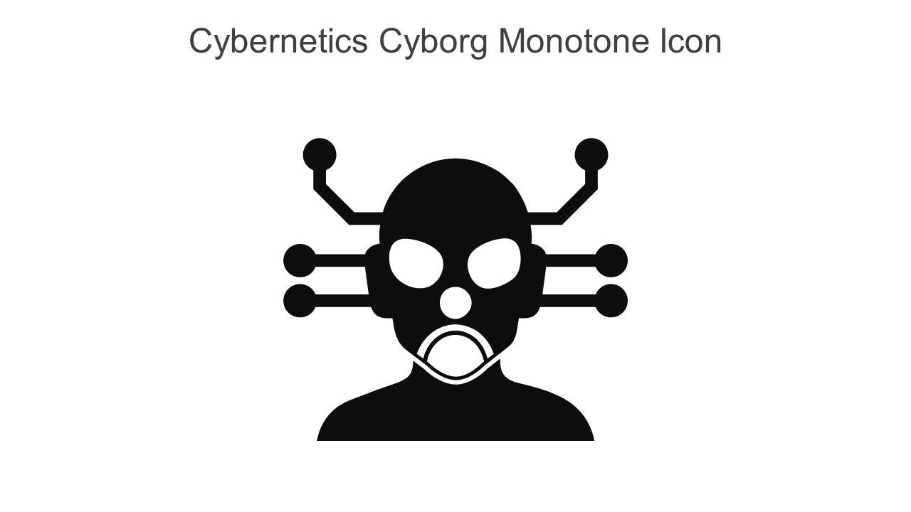 Cybernetics Cyborg Monotone Icon In Powerpoint Pptx Png And Editable Eps Format